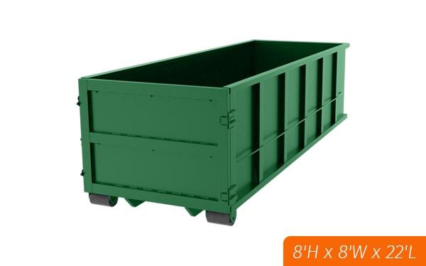 we offer flexible rental periods for our 40 yard dumpsters, ranging from a few days to several weeks